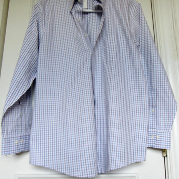Brooks Brothers Non-iron Dress Check Plaid Shirt Men's Size 15.5 (32/33),Cotton - Picture 8 of 8